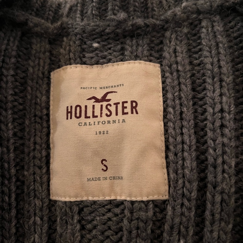 Hollister Charcoal Open-Front Cardigan - Picture 3 of 3